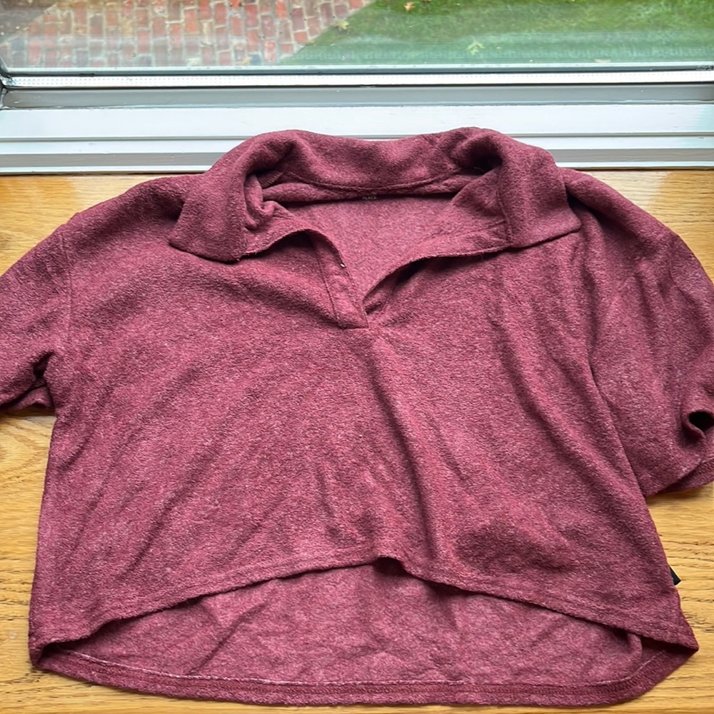 Small Maroon Game Day Terry Cloth Polo TShirt